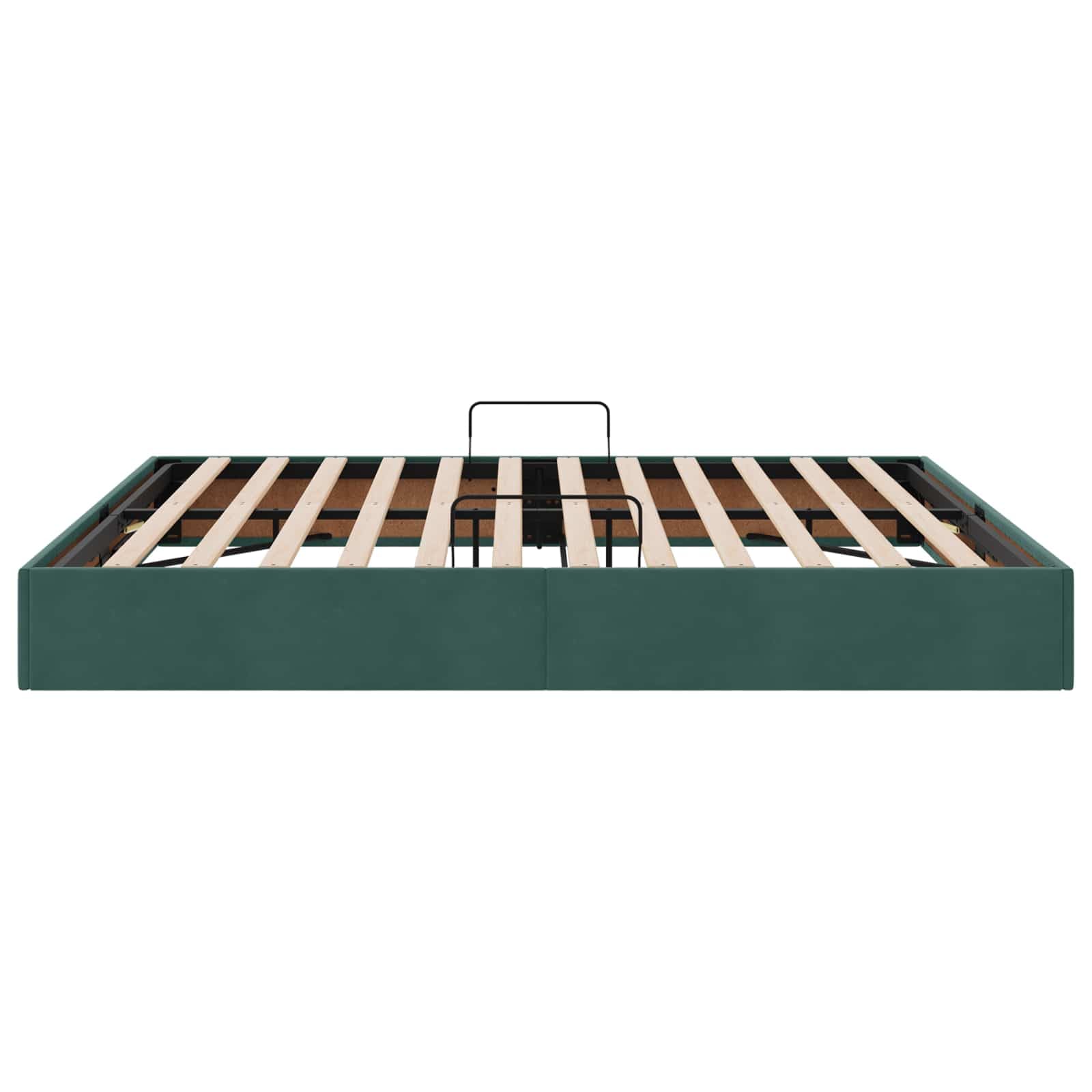Marco de cama otomana de 160 x 200 cm de terciopelo con espacio de | Elegante marco de cama tapizado para dormitorio con elevación hidráulica, estructura de metal resistente y capacidad de carga