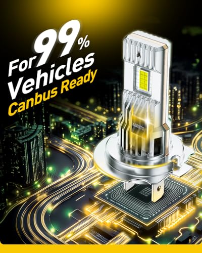 Image of AUXITO H7 Bulb - 1000% Brighter 6500K White, True 1:1 Halogen Mini Size, Direct Fit for H7 Automotive Fog Lights, Plug and Play Installation