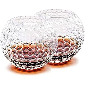 Golf Whiskey Glasses – Set of 2 – Unique, Handmade, Durable, and Fun Golf Drinking Accessories 10 Ounces Each and Handmade with Robust Packaging (2 Glasses, Not Personalized)