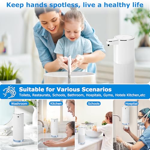 Image of 2Pack Automatic Soap Dispenser,Automatic Touchless Hand Soap Dispenser, Upgrade 4-Level AdjustableWaterproof Wall Mount Kitchen Auto SoapPump for Thin & Thick Liquid
