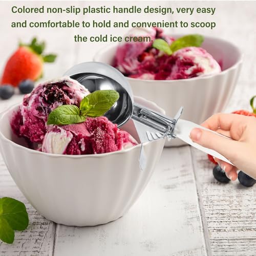 Yosoo Cucchiaio per gelato in acciaio inossidabile, cucchiai di frutta e verdura, strumento per gadget da cucina e caffè, 9 misure (dimensioni: 8 cm) - immagine 5