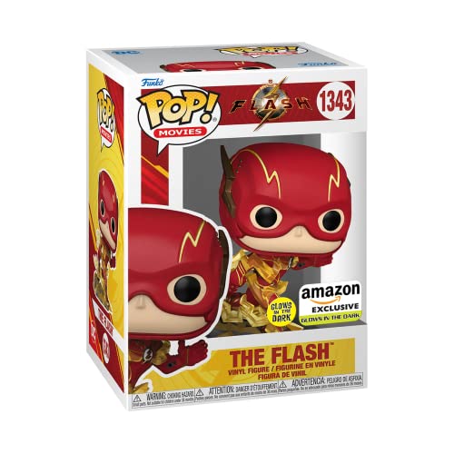 Funko Pop! Movies: DC - The Flash, The Flash Glow in The Dark, Amazon Exclusive - Image 3