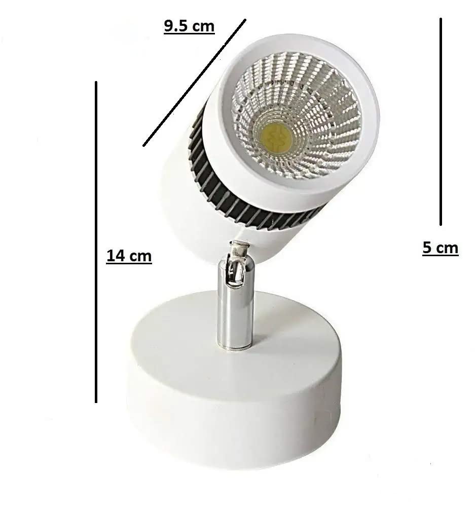 Jackal® LED 9 Watts Indoor Ceiling Spot Light/Focus Light/Wall Light (Colour - Warm White) | Flexibly Rotatable Light Head | Perfect for Kitchen, Living Room & Malls – (6 Months Warranty) (Pack of 6) 3