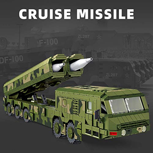 QIXIAOCYB Technik Bausteine Modellbausatz Raketenfahrzeug Modell Militär Panzer Auto Spielzeug Kompatibel mit Technic… – Bild 3