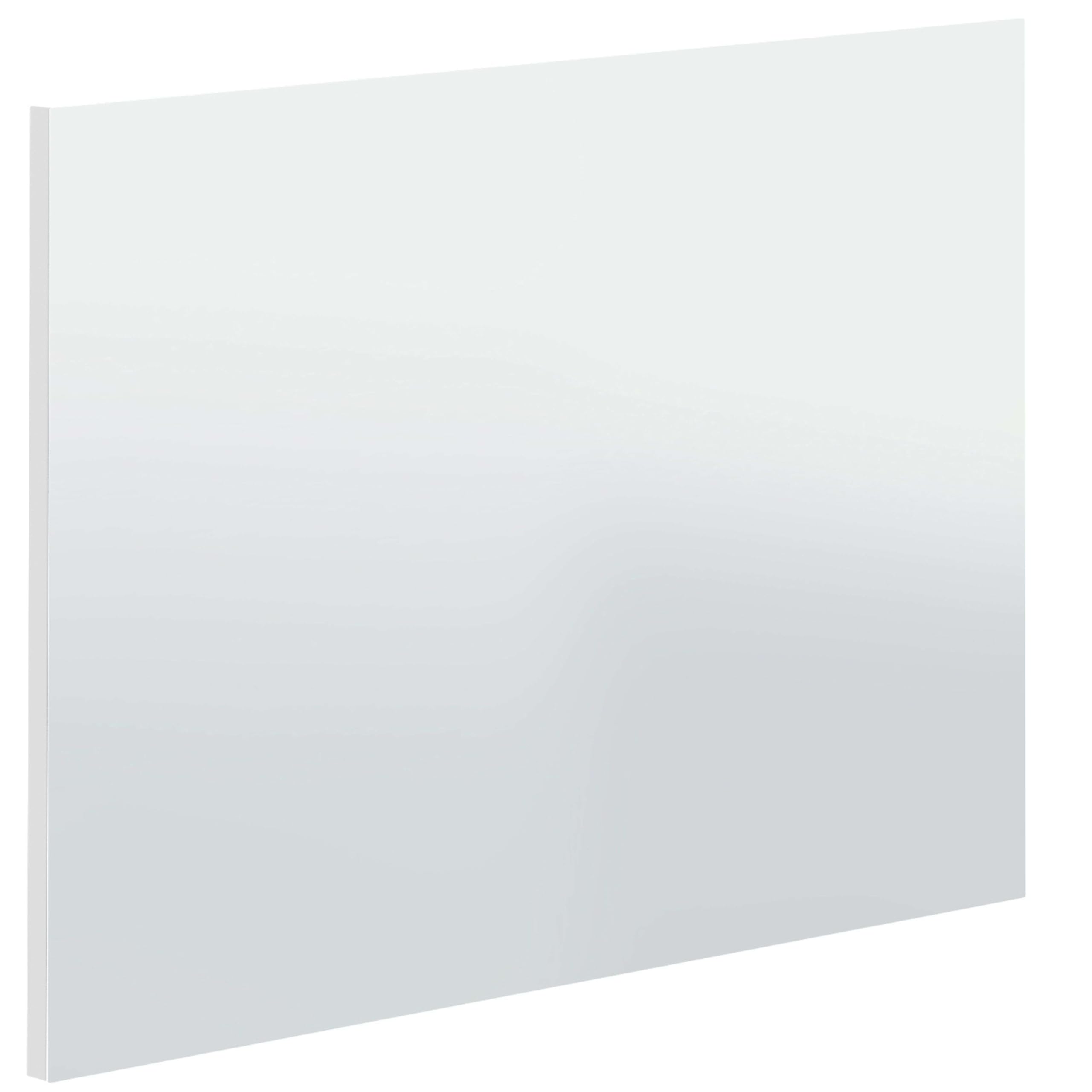 Miroytengo Mueble de Baño Suspendido Aruba Estilo Contemporáneo en Color Blanco con 2 Cajones y Espejo 80x45x57 cm (Sin Lavabo)