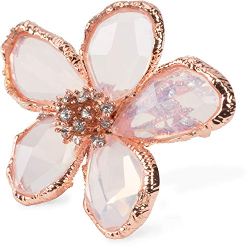 Pavilion- Oversize Flower Ring Light Pink and Rose Gold Size 8