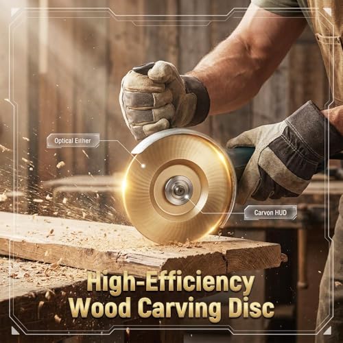 Image of Angle Grinder Polishing Pad, 2026 New Wood Carving Disc Set, Tungsten Carbide Grinding Wheel Wood Carving, Woodworking Attachment for Polishing Buffing (Beveled Surface)