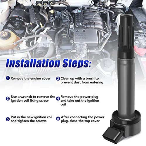 Set of 6 Ignition Coils Spark Plugs for Toyota Sienna Avalon Camry Highlander RAV4 Lexus RX350 IS350 ES350 2007 2008 2009 2010 2011 2012 2013 2014 2015 coil Packs Spark Plugs 3.5 V6 Replaces# UF487 - Thumbnail 4