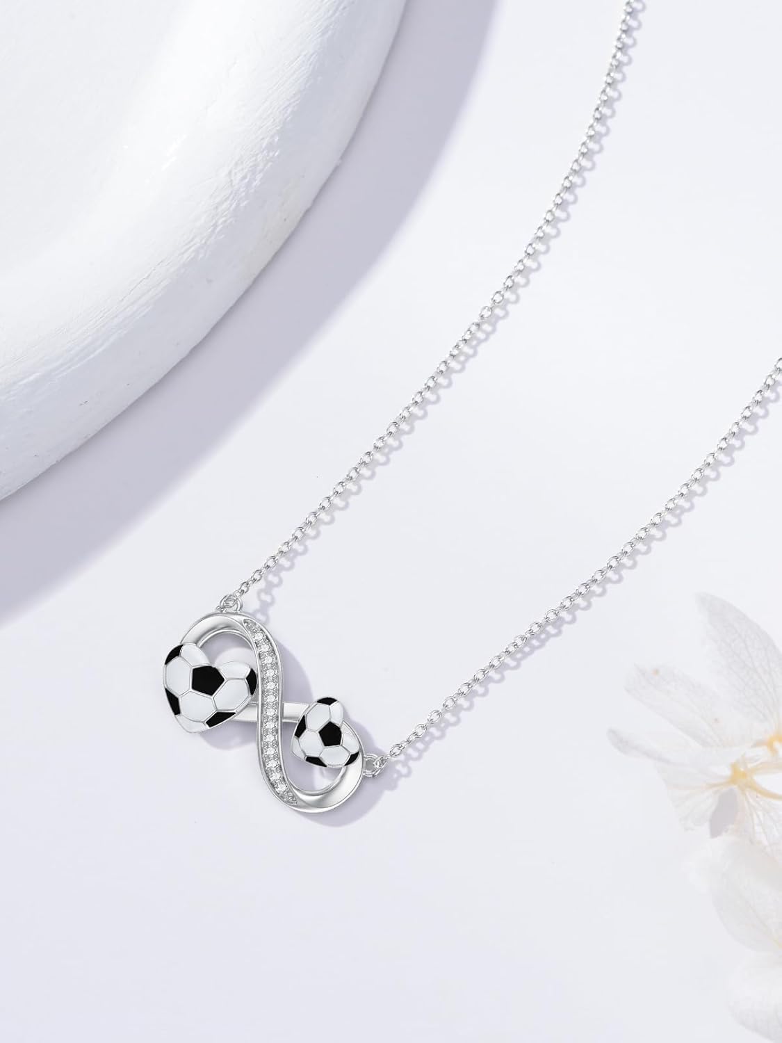 WINNICACA Sports Necklace 925 Sterling Silver Jewelry Tennis, Baseball, Volleyball, Soccer, Basketball, Football, Softball, Hockey Pendant Necklace for Women Men Player Fan Gifts - Image 3