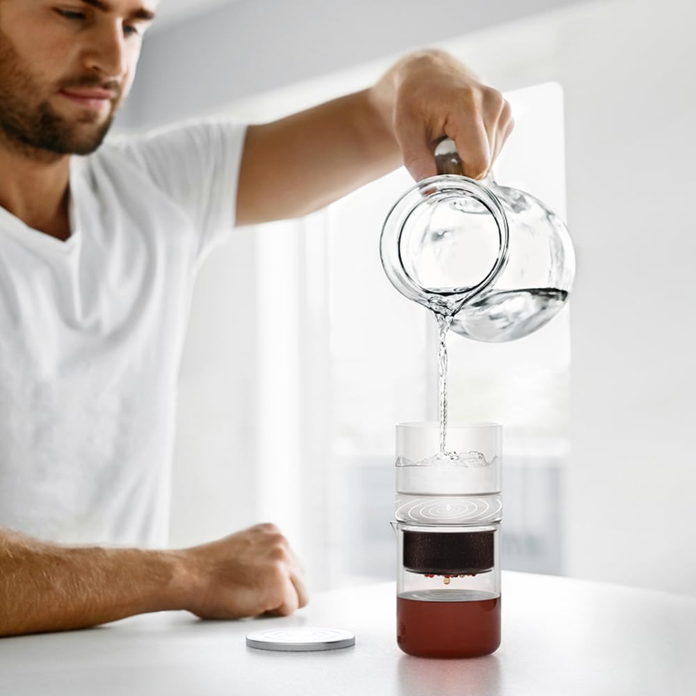 FILFEEL Cold Brew Dripper, 300 Ml Eistropfer Kaffeemaschine für Zuhause, Büro, Reisen (gleichmäßiges Tropfen)