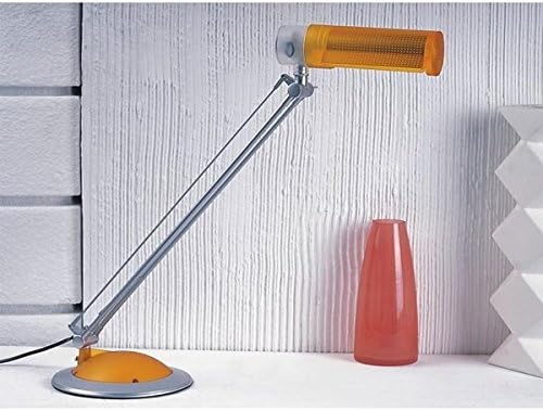 CristalRecord Teja - Energy Efficient Desk Lamp, E27 9W Bulb Included, Colour Orange