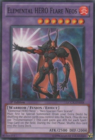 Yu-Gi-Oh! - Elemental HERO Flare Neos (LCGX-EN058) - Legendary Collection 2 - 1st Edition - Common