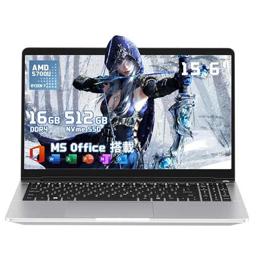 �m�[�g�p�\�R�� AMD Ryzen 7 5700U 8�R�A16�X���b�h ���������P�[�X15.6�C���` 1920*1080 IPS PC DDR4 16GB Nvme�Ή� 512GB SSD ���{��L�[�{�[�h�t�B����/2019 office&win11 Pr