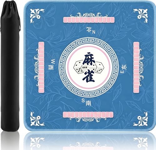 Tapete para Mahjong 80x80 cm antideslizante azul