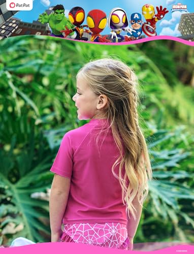 Image of Disney Princess Frozen Marvel Elsa Minnie Toddler Girl Swimsuit Tankini Bathing Suit 2 Piece Swimwear UPF 50+ Rashguard