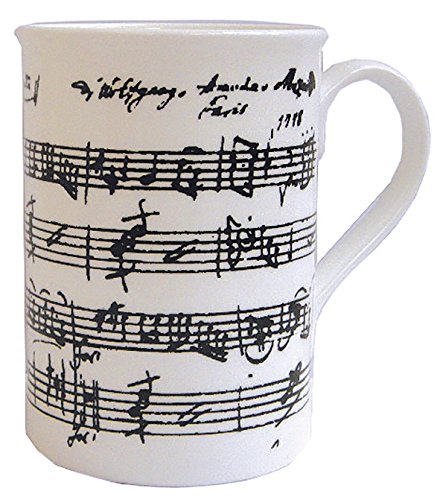 Le Manuscrit Music Gifts Company Blanc Mug en Porcelaine Anglaise
