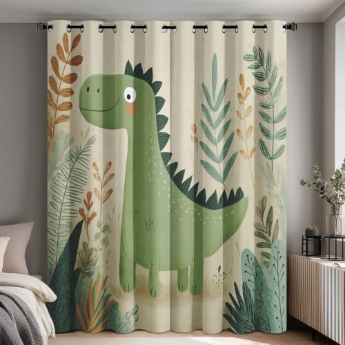 Rideaux thermiques occultants dinosaure anti-froid pour salon
