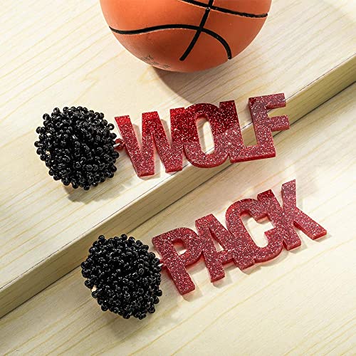 Custom Football Team Earrings for Women Daughter Cheerleading Pom Poms Earrings Personalized Name Number Game Day Sport Drop Dangle Earrings Spirit High School College Holiday Christmas Gifts For Mom4