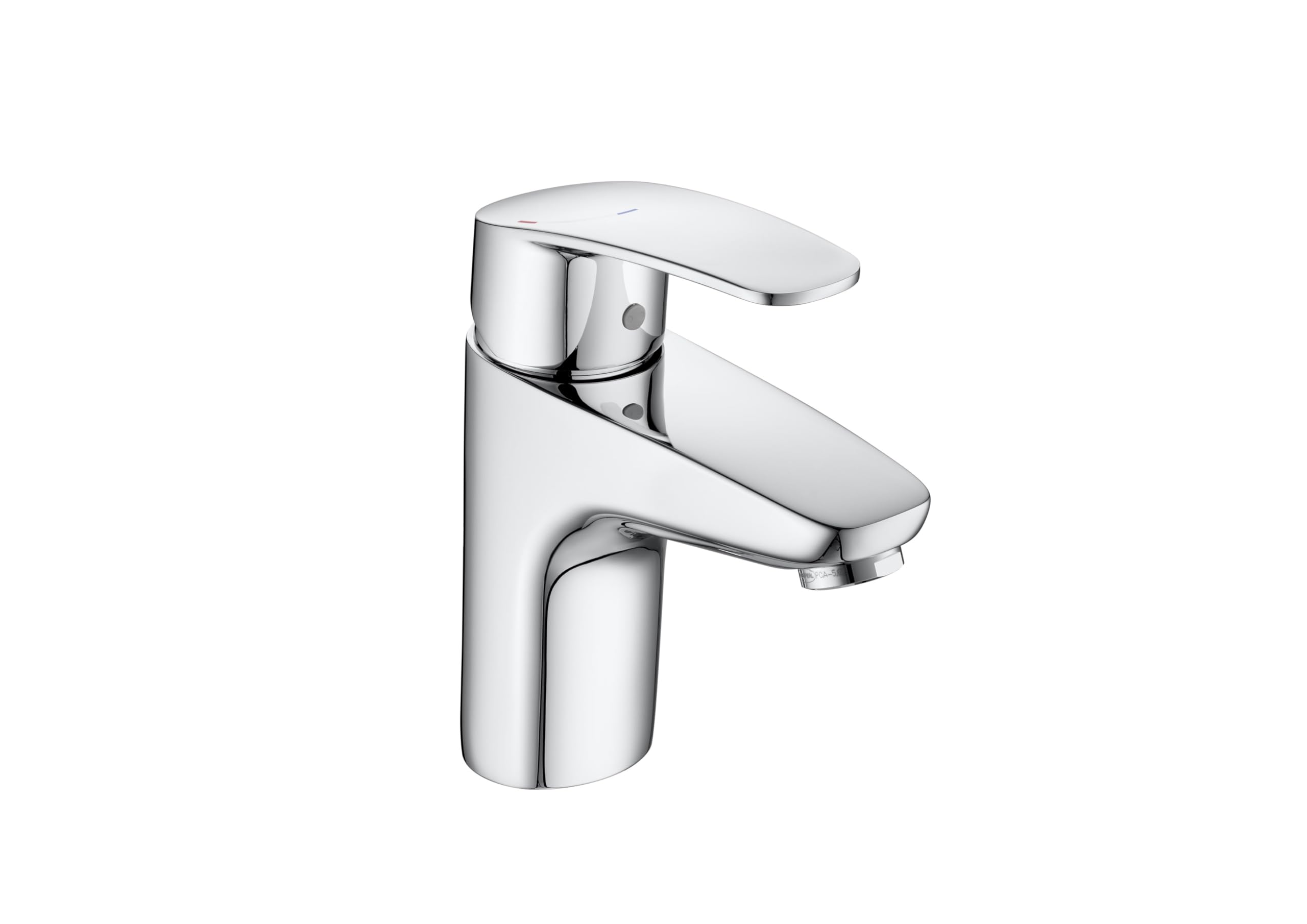 Roca Monodin Grifería para lavabo con tecnología Cold Start, grifo monomando de repisa con enlaces de alimentación flexibles, mezclador de cuarto de baño de fácil instalación, cromado, A5A3298C00