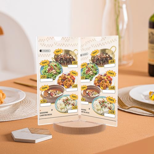 Affichage de menu mariage plexi transparent porte-nom table