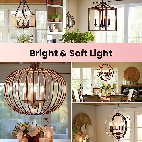 Alampever 6-Pack B11 Led Candelabra Bulbs, Dimmable 4.5W (60W Equivlant) Led Chandelier Light Bulbs, E12 Base,2700K Soft White, 450Lm,Cri80 #TOP2