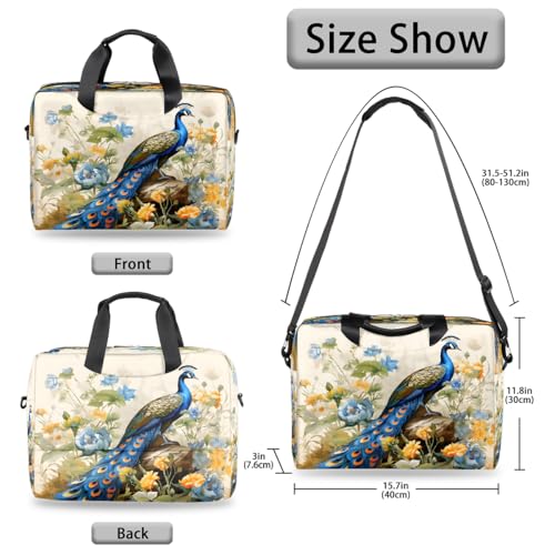 Maletín para laptop 15.6-16 pulgadas con diseño flores miniatura 6
