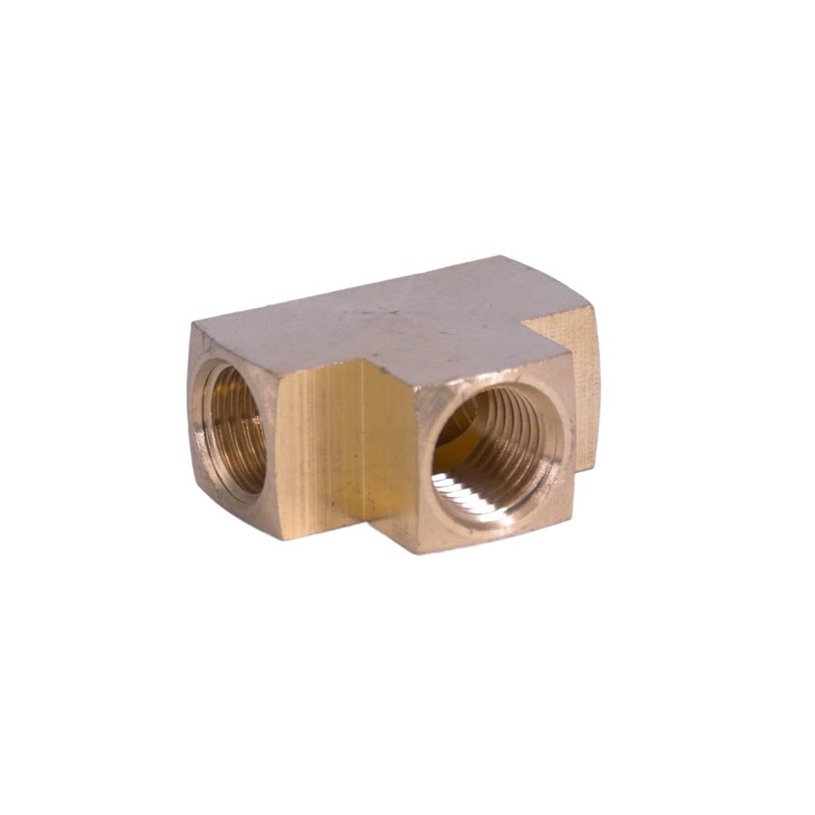 Raccordo a T femmina NPT da 1/8" 1/4" 3/8" 1/2" Raccordo a T in ottone a 3 vie for acqua, gas e carburante(NPT Female,SQUARE PIPE_1/2")