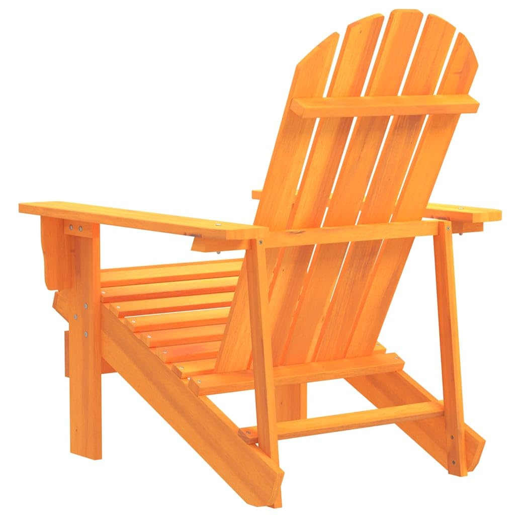 Solivagant Chaise de Jardin Adirondack Bois de Sapin Massif Orange,(8.15 KG)