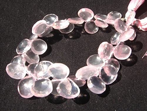 Quartz rose briolette cœur perle naturelle 9-13mm fil fabrication bijoux