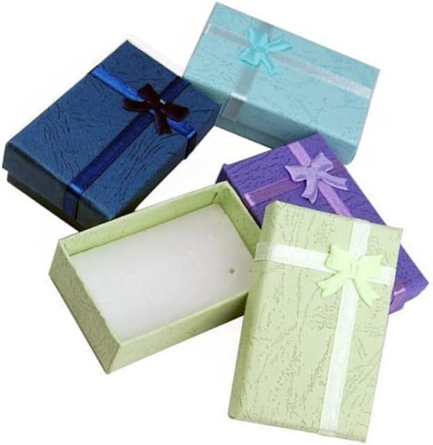 Jewelry Box 12Pcs Paper Gifts Boxes Assorted for Display-Rings Small Watches Necklace Earrings Bracelet Gift Packaging (Mixed Color)