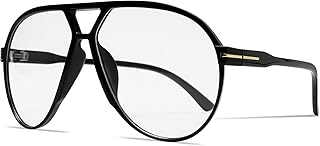 GUVIVI Retro Aviator Sunglasses for Women Men Oversized Classic 70s Vintage Trendy Tangle Free Square Aviators Sun Glasses