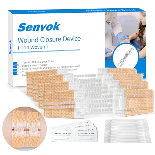 Wound Closure Device 4 Pcs - Zip Sutures & Bandage
