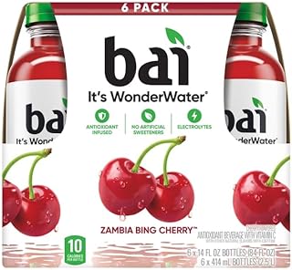 Bai, Zambia Bing Cherry 6 Pack, 614 Ounce