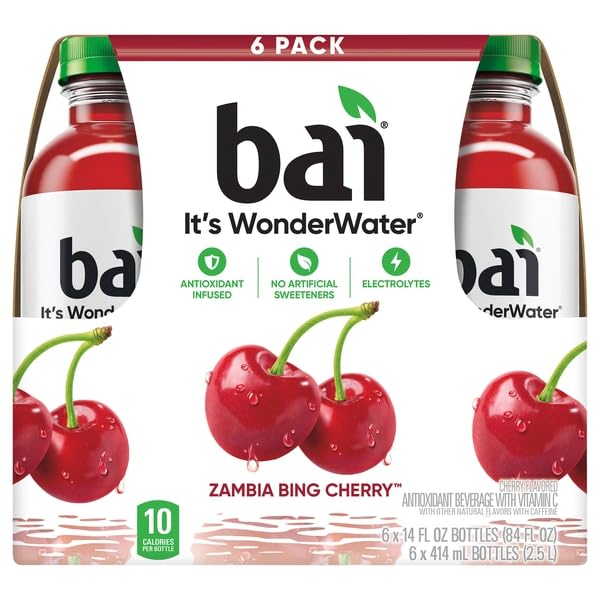 Bai, Zambia Bing Cherry 6 Pack, 614 Ounce