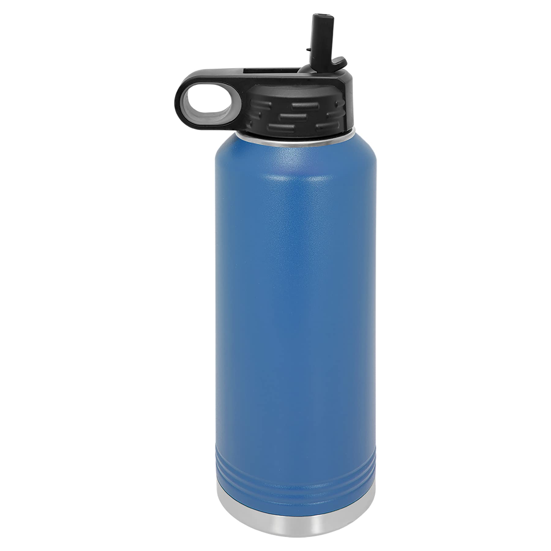 Polar Camel 40 oz Stainless Steel Water Bottle with Flip Top Lid and Straw (Royal Blue)