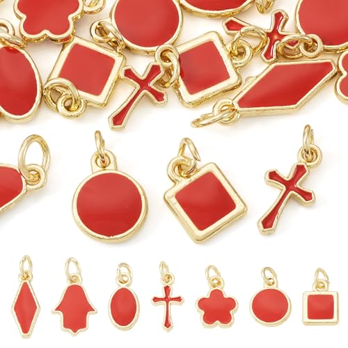 Pendentifs dorés en laiton émaillé haut de gamme pour joaillerie
