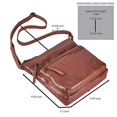 Image of Wise Owl Accessories Real Leather Small Crossbody Handbags & Purses for Women -Premium Crossover Over the Shoulder Bag