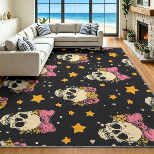 Alfombra pequeña de 60x90 cm gótica lavable para interior y pasillo 2