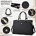 RAINSMORE Laptop Bags for Women 15.6 Inch Ladies Work Bag Laptop Tote Bag PU Leather Large Laptop Handbag for Women Water Resistant Computer Bag for Business Office School Travel Black