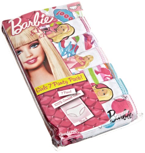 Barbie Girls Amazon Exclusive 10-pack 100% Combed Cotton Underwear, Dream Big With Barbie Panties Sizes 4, 6, 8, 7-Pack, 43