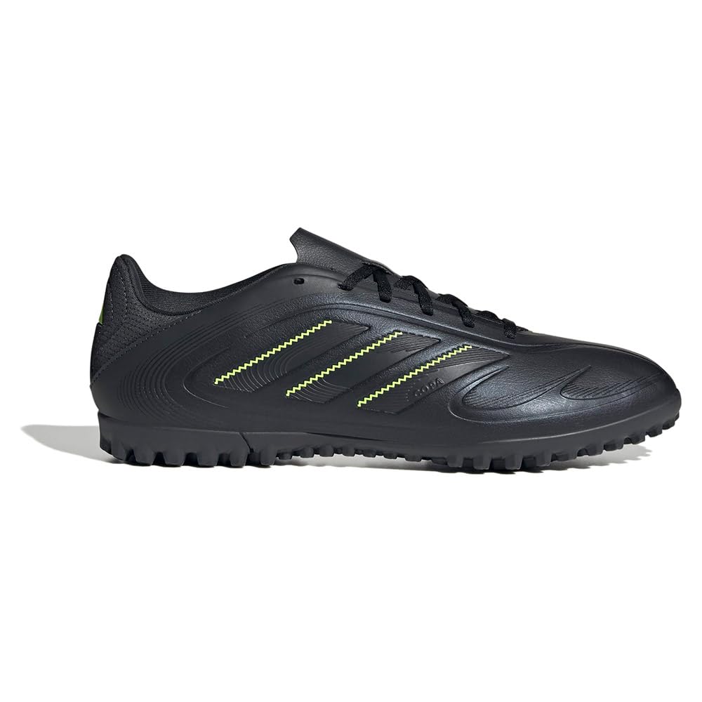 adidas Unisex COPA Pure III Club Turf Football Boots, core Black/DGH Solid Grey/Lucid Lemon, 11.5 UK