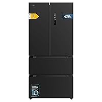 Cecotec Frigorifero Porta Francese Bolero CoolMarket FD 436 Scuro E. Compressore Inverter