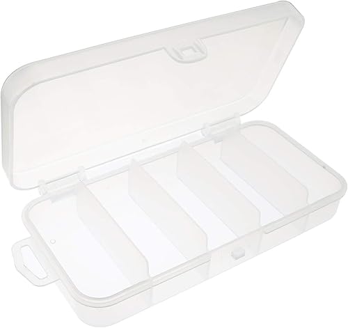 Miniatura 2 de Caja de accesorios de aparejos de pesca de plástico transparente visible, portátil, multifuncional, 5 compartimentos, organizador de hallazgos de