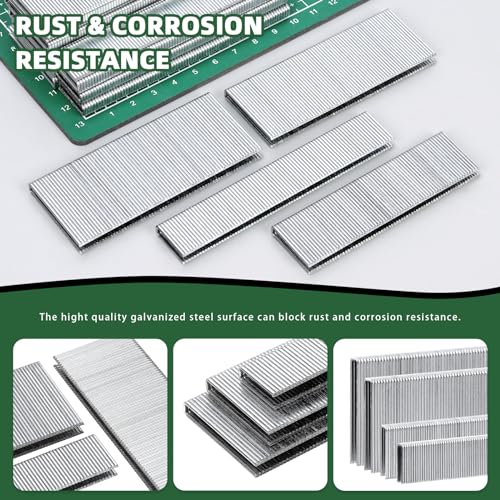 Keadic 3624Pcs 18 Gauge 1" 2" Brad Nail and 1/4" Narrow Crown Staples (3/4", 1", 1-1/4", 1-1/2"), Galvanized Steel 18 GA Nail Gun Nails Assorted Set for Molding Cabinetry Building Assembly 4 Keadic 3624Pcs 18 Gauge 1" 2" Brad Nail and 1/4" Narrow Crown Staples (3/4", 1", 1-1/4", 1-1/2"), Galvanized Steel 18 GA Nail Gun Nails Assorted Set for Molding Cabinetry Building Assembly - Image 4