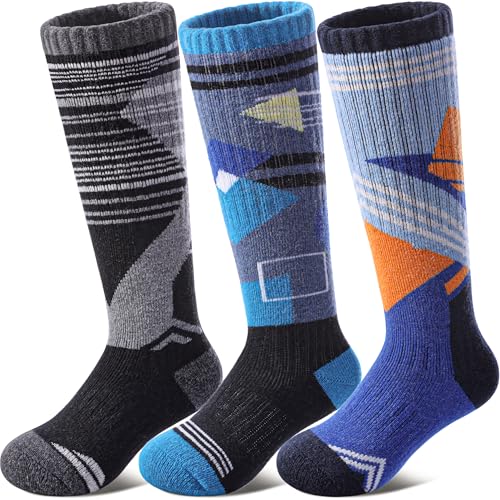 DOSKONI Kids Merino Wool Ski Socks Boys Girls Thermal...
