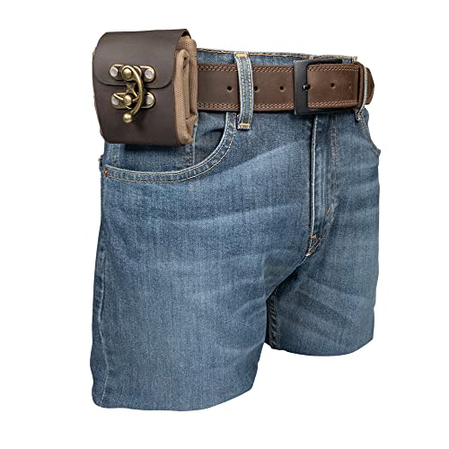 Image of Hide & Drink, Foraging Pouch (Collapsible) for Hiking, Treasures & Seashells Bag, Easy Looping Around Belts, Grocery Storage, Waxed Canvas, Handmade