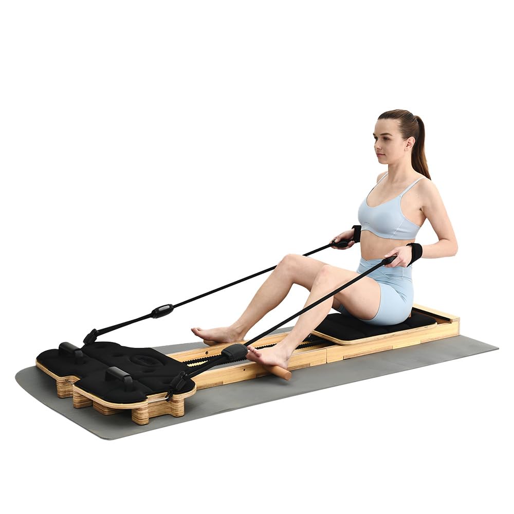 Flowletic Pilates-Board aus Naturholz – Ganzkörper-Training für Core, Mobility & Stretching