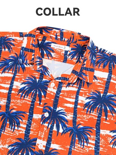 Image of Yoimira Hawaiian Shirts for Men, Print Mens Casual Short Sleeve Button Down Shirts Floral Aloha Beach Shirt