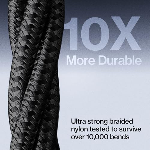 Image of Statik MagStack USB A to USB C Coiling Magnetic Charging Cable, 27W | Nylon Braided Tangle-Free Design, Magnetic Coiling, Data Transfer, Compatible with iPhone & Android, 3FT Black, 5 Pack