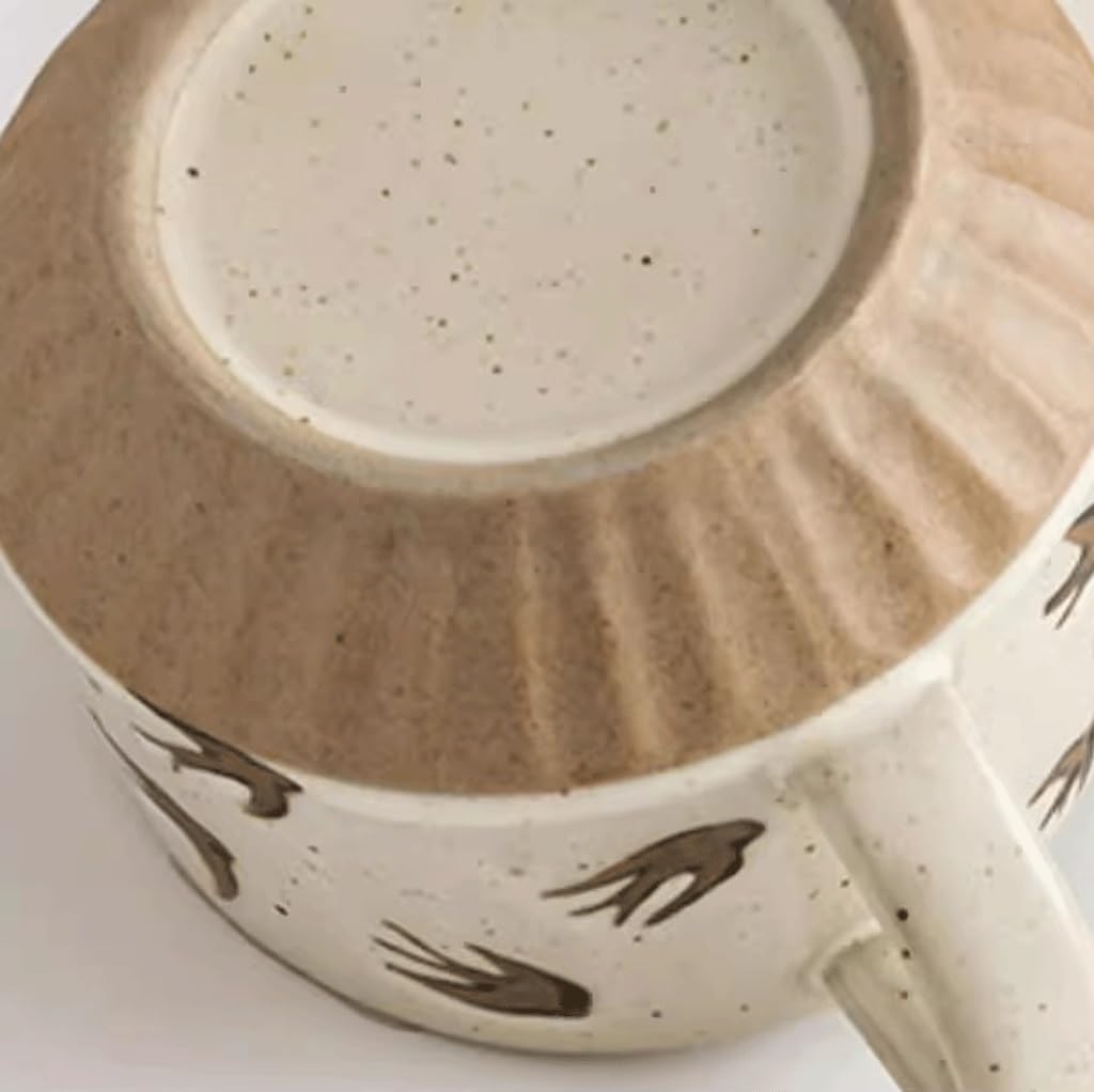 ENGENDER Tazas Cafe Juego De Tazas De Café De Cerámica Vintage Mug Cups(E)